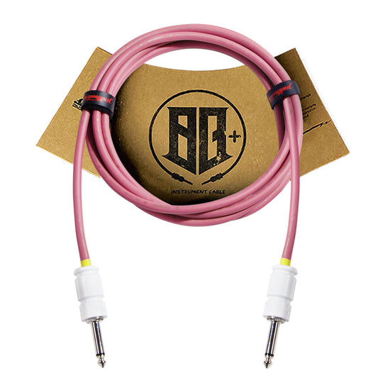 Uncle Crazy Guitar Cable, 20 AWG Electric Instrument Cable, Amp Cord for Guitar Bass Amplifier, Straight-Straight Angle, ¼ Inch (6.35mm) Connectors (Graffi Pink)