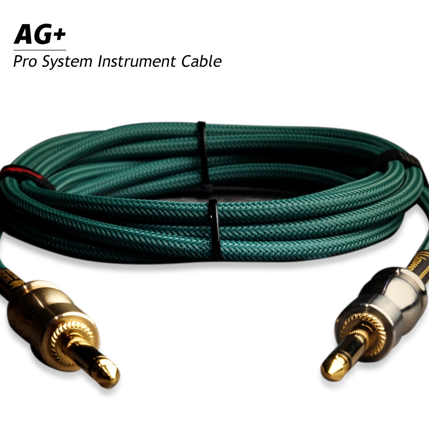 Uncle Crazy Guitar Cable, 20 AWG Electric Instrument Cable, Amp Cord for Guitar Bass Amplifier, Straight-Straight Angle, ¼ Inch (6.35mm) Connectors (AG+ Green)