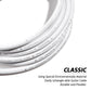 Uncle Crazy Guitar Instrument Cable, 18 AWG Electric Instrument Cable Bass Amp Cord for Guitar Bass Amplifier Audio, Straight-Straight Angle, ¼ Inch (6.35mm) Connectors(Classic White )