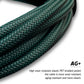 Uncle Crazy Guitar Cable, 20 AWG Electric Instrument Cable, Amp Cord for Guitar Bass Amplifier, Straight-Straight Angle, ¼ Inch (6.35mm) Connectors (AG+ Green)