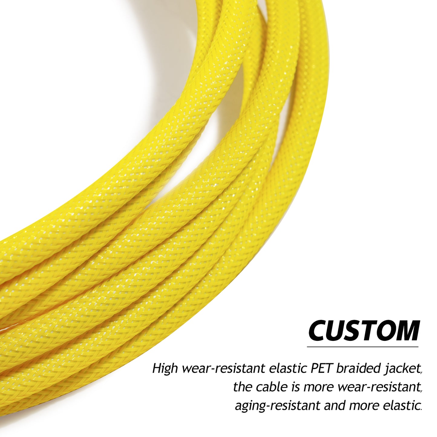 Uncle Crazy Guitar Cable, 24 AWG Electric Instrument Cable, Amp Cord for Guitar Bass Amplifier, Straight-Straight Angle, ¼ Inch (6.35mm) Connectors (CC Yellow)