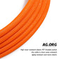 Uncle Crazy Guitar Cable, 20 AWG Electric Instrument Cable, Amp Cord for Guitar Bass Amplifier, Straight-Straight Angle, ¼ Inch (6.35mm) Connectors (AG Orange)